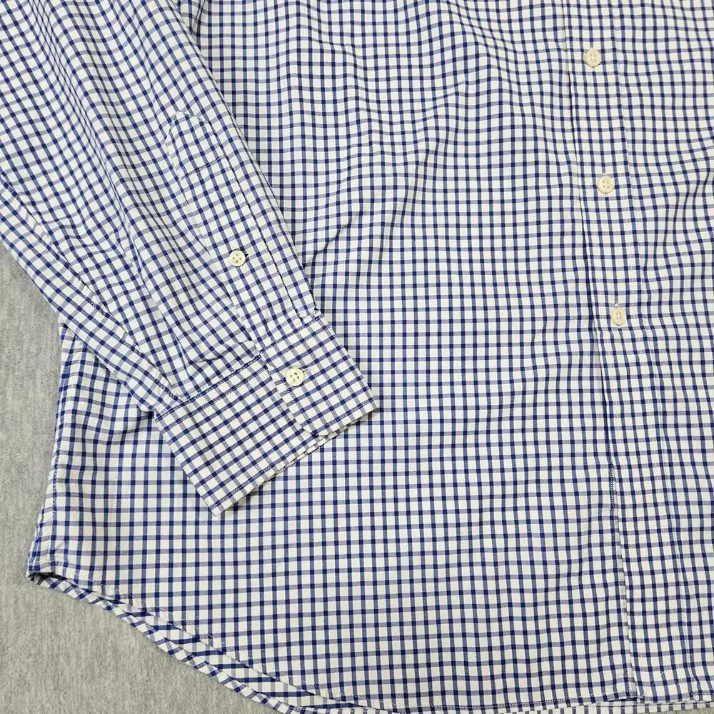 Polo Ralph Lauren Shirt Mens 2XL Blue White Check Performance Stretch Pony
